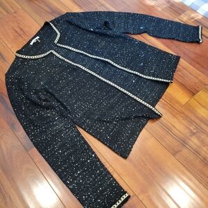 Sioni brand black glittery cardigan. Size medium. Like new condition